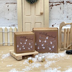 Wichtel Zubehör Christbaumschmuck Weiß LED Licht Karton Weihnachten Miniatur Set