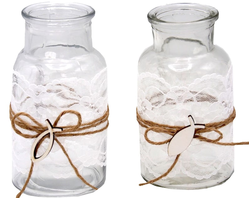 2 vases communion confirmation table decoration fish LUKAS image 2