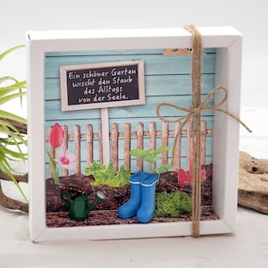 Geldgeschenk Verpackung Garten Blumen Gutschein Blumengutschein Gartenzubehör Geschenk