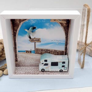 Geldgeschenk Verpackung Geldverpackung Wohnmobil Camping Gutschein Urlaub Sommer Reise
