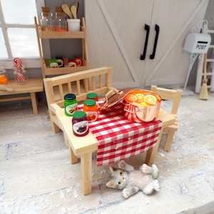 Wichtel Zubehör Essen Küche Marmelade Miniatur Kochtopf Miniglas Set 7-teilig