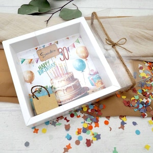Personalized birthday money gift WITH NAME & NUMBER Gift packaging Birthday present image 6