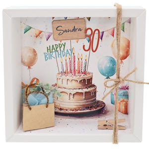 Personalized birthday money gift WITH NAME & NUMBER Gift packaging Birthday present image 3