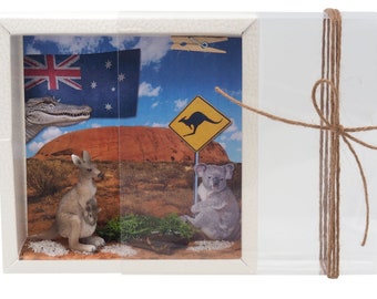 Geldgeschenk Verpackung Australien Känguru Urlaub Reise Work and Travel