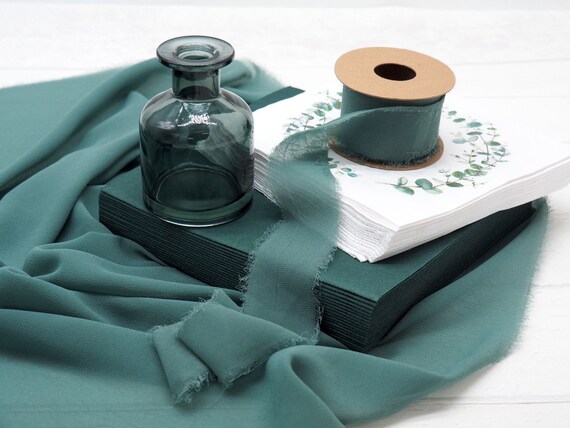 100 Stück Eukalyptus Servietten Grün – Vintage Papierservietten Für Hochzeit & Party (33x33 Cm)