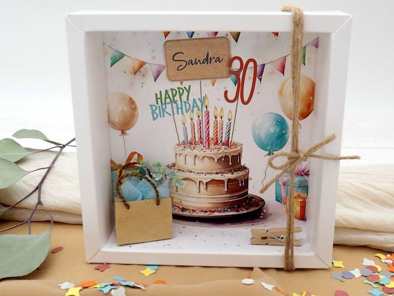 Geldgeschenk Geburtstag personalisiert MIT NAME & ZAHL Geschenk Verpackung Geburtstagsgeschenk