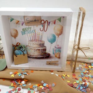 Personalized birthday money gift WITH NAME & NUMBER Gift packaging Birthday present image 5