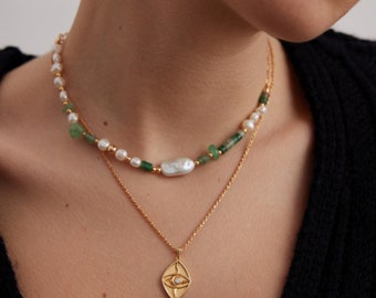 Collana di perle in argento puro