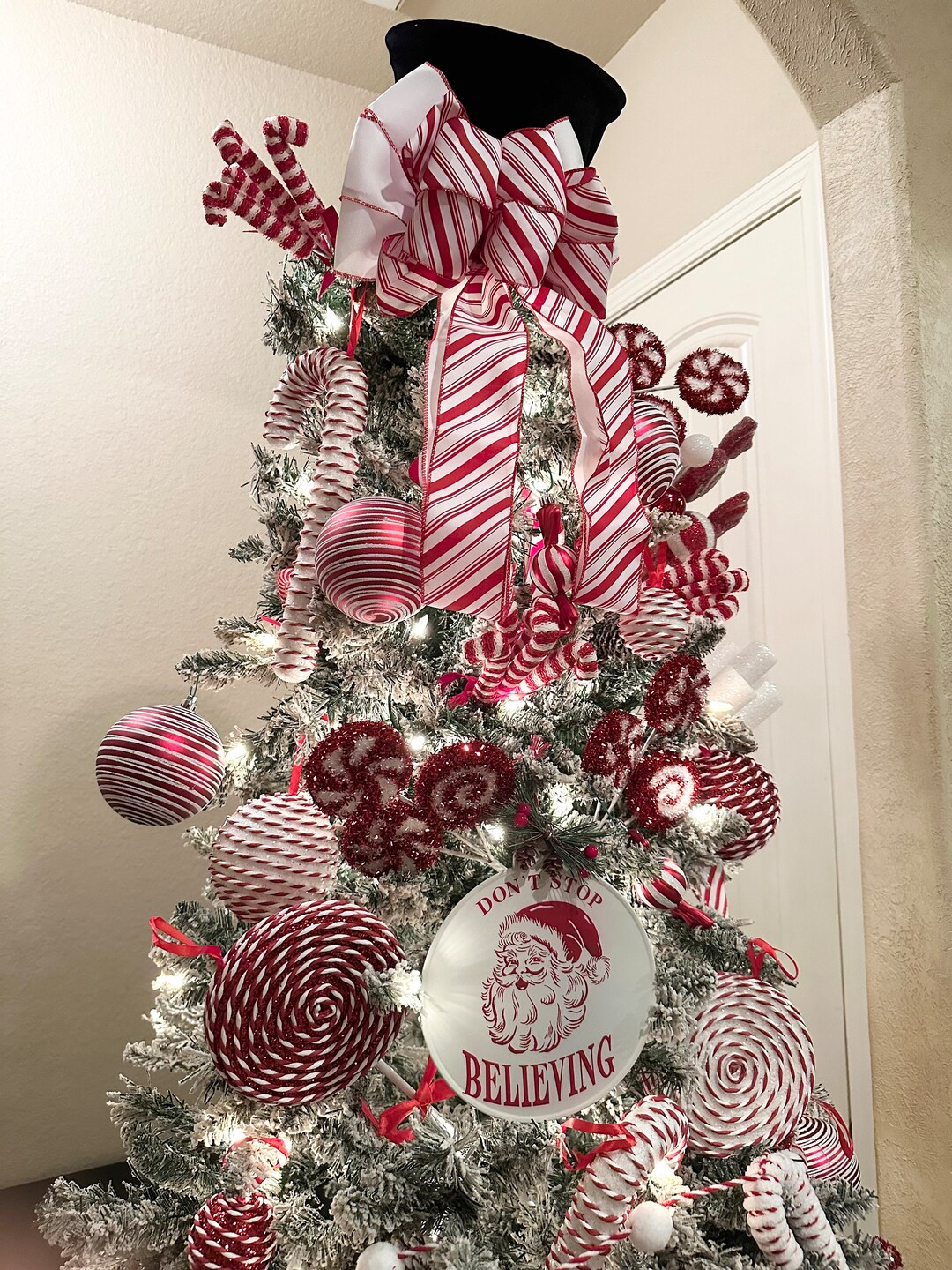 Peppermint Candy Cane Christmas Tree Kit Tree Decorations - Etsy
