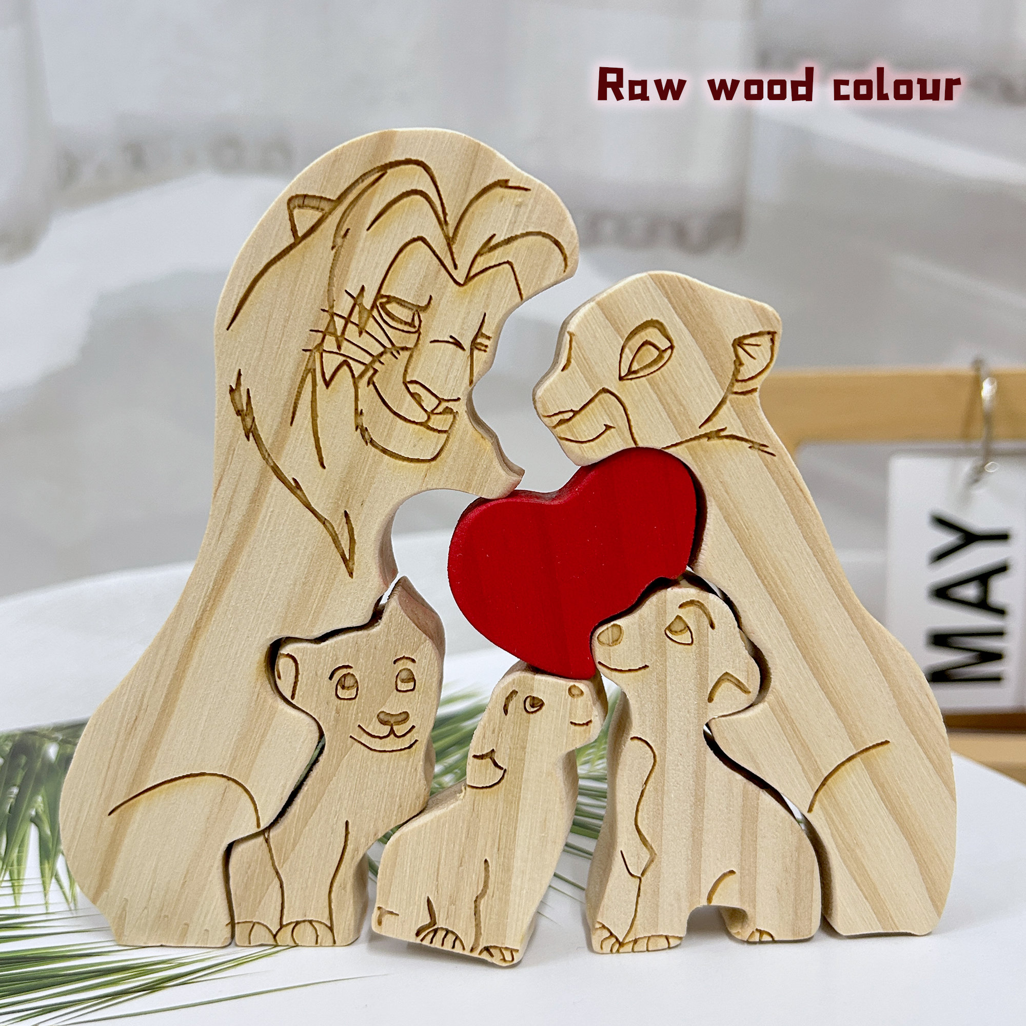 Personalized Lion Family Member Puzzle With Engraved Names Father #39 s Personalized Lion Family Member Puzzle With Engraved Names Father #39 s