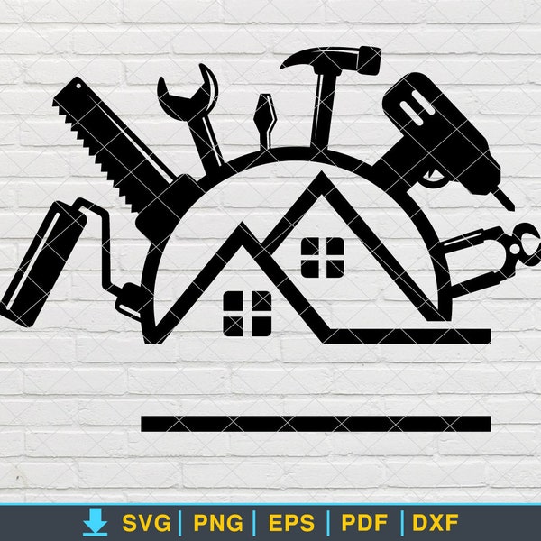 House Repair Builder Svg, Repair Tools Svg, Construction Svg, House Repair Svg, Builder Svg, Repairman Svg, House Repair Service [EP-53]