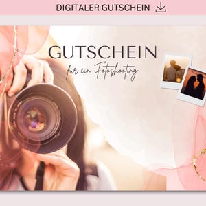 Gutschein zum Ausdrucken, Fotoshooting, Paar Fotoshooting, Fotos, PDF + JPG Download, Personalisierbar, Geburtstag, Geburtstagsgeschenk