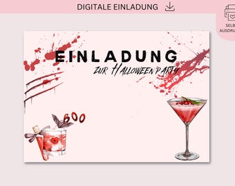 Printable invitation, Halloween party, PDF + JPG download, Halloween, customizable, Halloween invitation, Halloween party invitation