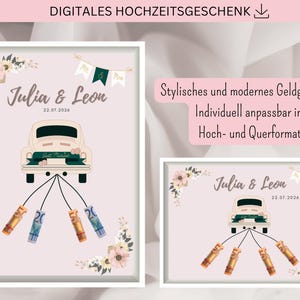 Personalisiertes Geldgeschenk Hochzeit, Hochzeitsgeschenk, Download A4, Geschenk Hochzeit, DIY Geldgeschenk, Geldgeschenk Hochzeit