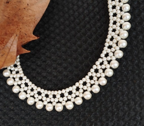 ■VINTAGE HOLLYWOOD■ Margaret Pearl Layered NecklaceVH25NNN SCWL000079_W-