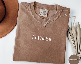 Höstbaby-t-shirt, höst-t-shirt, söt hösttröja, rolig höstt-shirt, pumpakrydda-säsongströja, mysig höstvibb-tröja, Thanksgiving-tröja