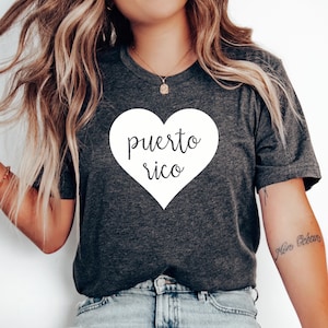 Love Puerto Rico Heart T-Shirt, Puerto Rico Shirt, Puerto Rico Family Trip, Puerto Rico Gift, Puerto Rican T-Shirt, Travel, Honeymoon Shirt