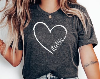 Love Italia Heart T-Shirt, Italian Shirt, Family Trip, Italy Gift, Love Italy Shirt, Honeymoon Shirt, Travel, Italy Vacation, Italy T-Shirt