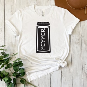 Salt Shaker Halloween Costume T-Shirt For Couples Salt Shaker Halloween Costume T-Shirt For Couples