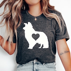 Sheltie Heart T-shirt, Shetland Sheepdog, Sheltie Gift, Sheltie Shirt, Sheltie Lover, Sheltie Owner, Dog Mom Gift, Sheltie Mom, Love Sheltie