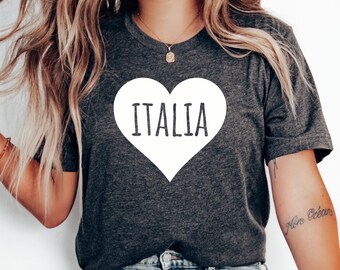 Love Italy Heart T-Shirt, Family Trip, Honeymoon Shirt, Italian Shirt, Love Italy Shirt, Italy Gift, Italy T-Shirt, Travel, Italy Vacation