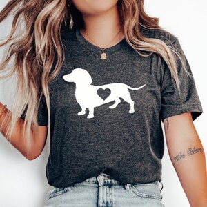 Dachshund Heart T-shirt, Dachshund Gift, Dachshund Shirt, Dachshund Lover, Dachshund Owner, Wiener Dog Shirt, Weiner Dog, Doxie Mom, Dog Mom