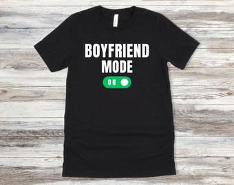 Pojkvänsmode-t-shirt, pojkvänströja, pojkvänpresent, partröja, roliga presenter till honom, alla hjärtans dag-present, rolig part-t-shirt