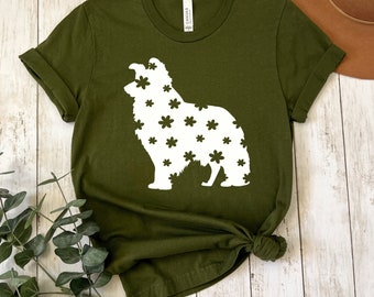 T-shirt Sheltie fleurs florales, chemise Sheltie maman, amateur de Sheltie, chien de berger Shetland, chemise Sheltie, cadeau Sheltie, t-shirt rétro, cadeau de maman chien