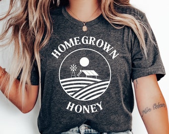 Inlandse honing T-shirt, grappig moeder shirt, cowgirl land shirt, zuidelijk meisje cadeau, land meisje shirt, Western Country shirt, boerderij shirt