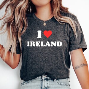 I Love Ireland Heart T-Shirt, Ireland Vacation, Honeymoon Tee, Ireland Gift, Irish Shirt, Family Trip, Love Ireland Shirt, St Patrick&#39;s Day
