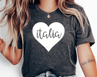 Love Italy Heart T-Shirt, Italian Shirt, Love Italy Shirt, Family Trip, Honeymoon Shirt, Italy Gift, Travel, Italy Vacation, Italy T-Shirt