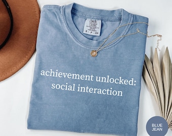 Camiseta de interacción social, divertida para videojuegos, humor gamer, videojuegos, regalo gamer, sarcástico, vida gamer