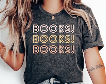 Libros Libros Camiseta, Regalo divertido de ratón de biblioteca, Regalo de bibliotecario, Camisa de bibliotecario, Camisa amante de los libros, Camisa de maestro, Camisa de lectura, Camisa de libro