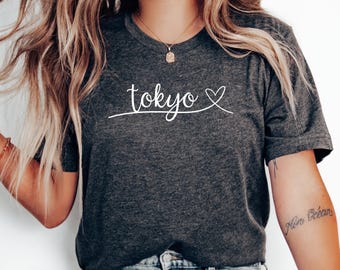 Camiseta Tokyo Love Heart, Camiseta Tokyo, Viagem em família, Presente Tokyo, Camiseta de lua de mel, Camiseta de férias Tokyo, Camiseta japonesa, Camiseta Tokyo, Camiseta Japan