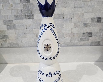 Tequila Clase Azul Reposado Bottle - Empty & Decorative. With Flower Logo