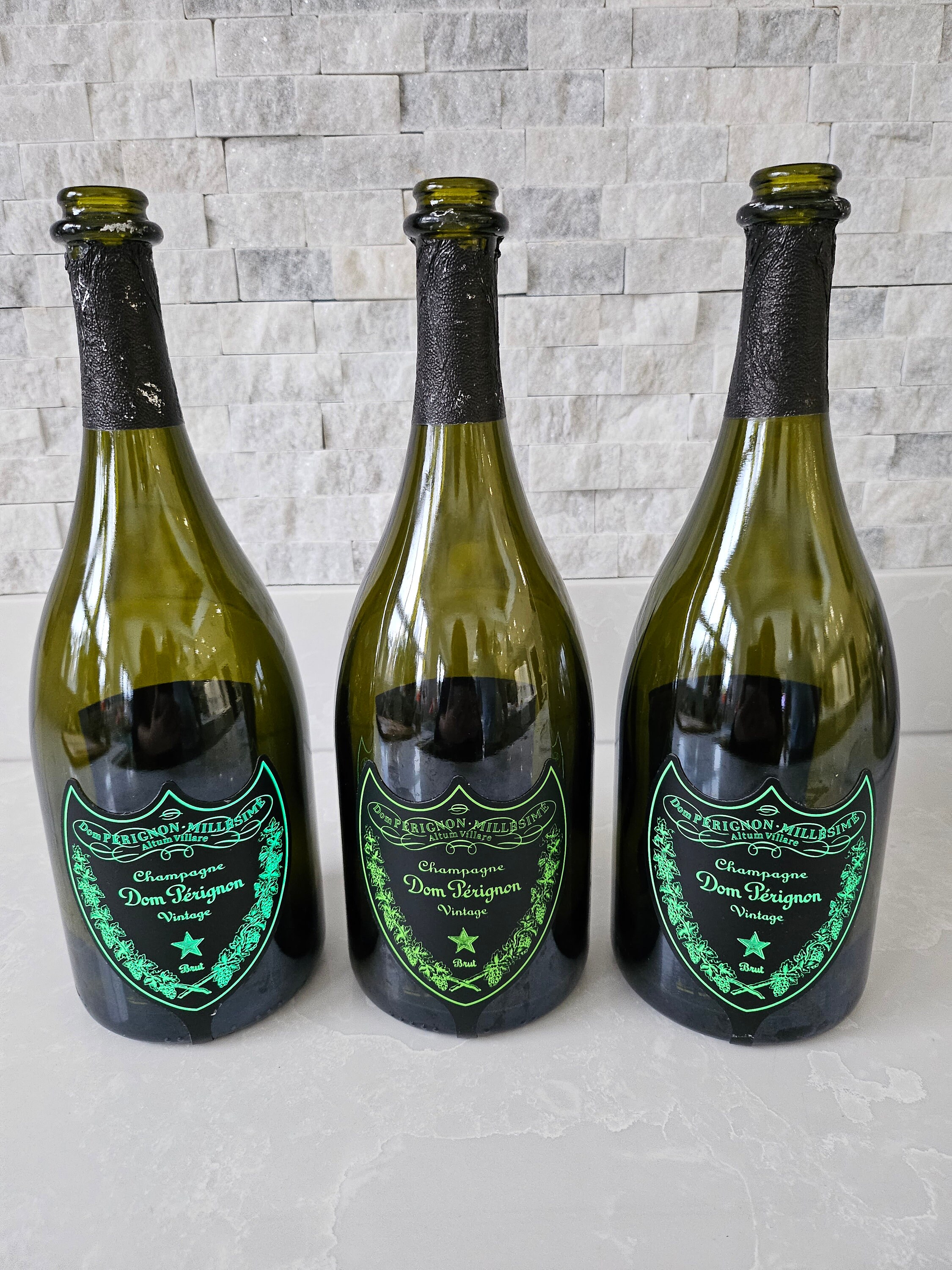 Dom Perignon Champagne LED Light-up Bottle (empty) Free Delivery