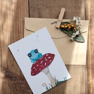 Biglietti di auguri illustrati - Illustrazioni ad acquerello con elementi naturali - carta riciclata - carta kraft