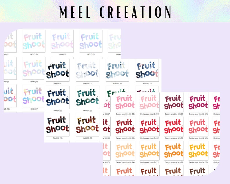 Modèle complet pour etiquette fruitshootgabarit en téléchargement 453 image de logo offert. image 3