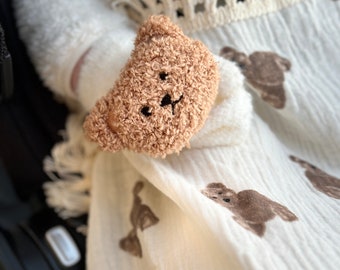 Coco Bear Cosy Muslin Blanket