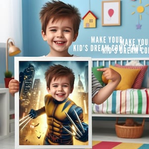 Personalized Wolverine Superhero Portrait,Wolverine Portrait,Personalized Superhero Portrait,Get Your Own Superhero Portrait From Your Photo