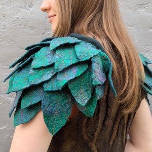 Ranger Leaf Shoulder, Druid Pauldrons, Elven Fae Armor, Wood Elf Outfit, Woodland Cosplay,  LARP
