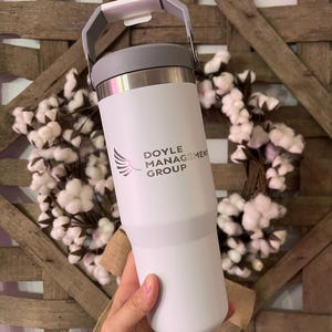 Personalized STANLEY 30 oz Ice flow tumbler cup with flip straw and handle,Stainless steel cup,Laser EngravedCustom Stanley cupGifts for her