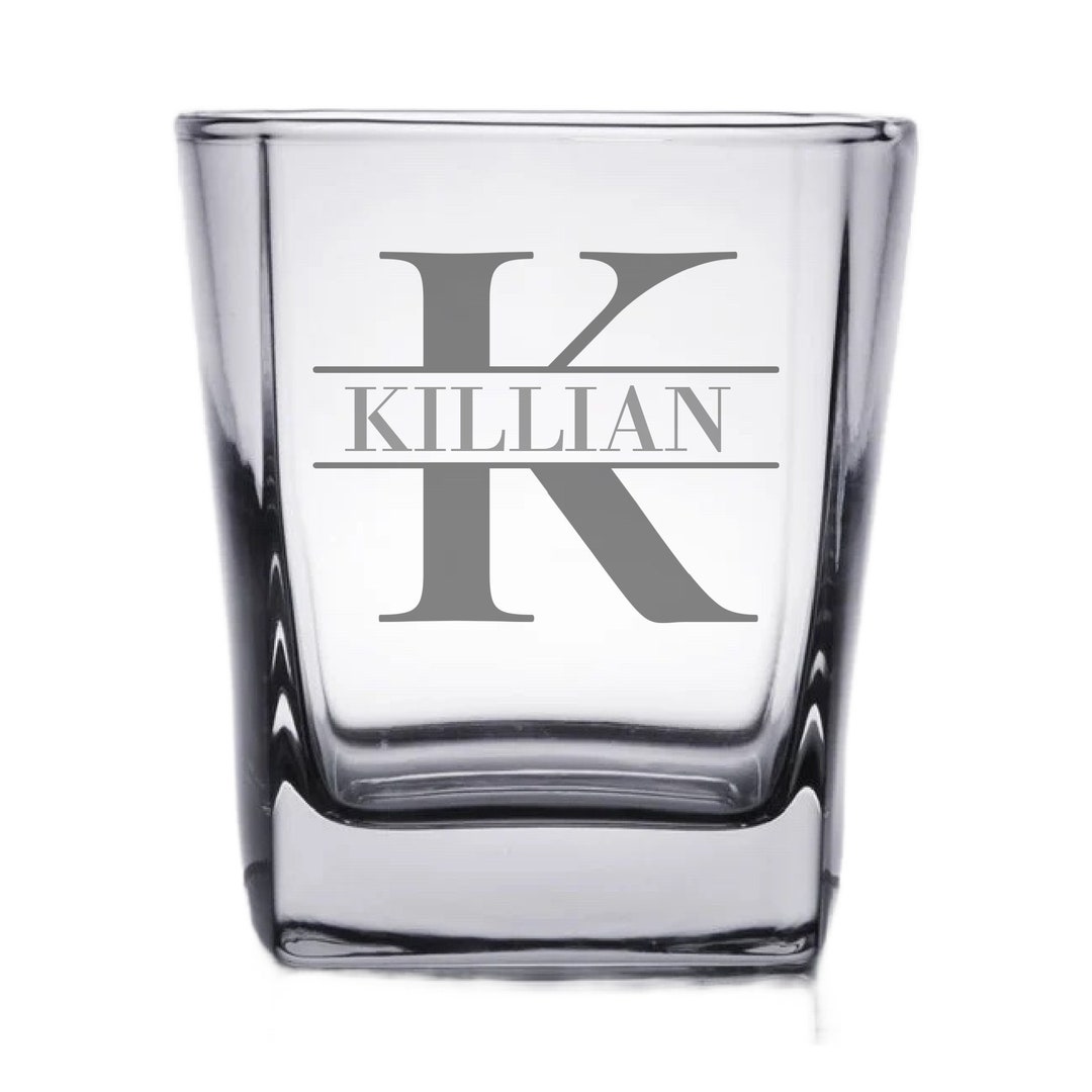 CUSTOM ETCHED WHISKEY Glasses Square. Personalized Name Gifts Etsy