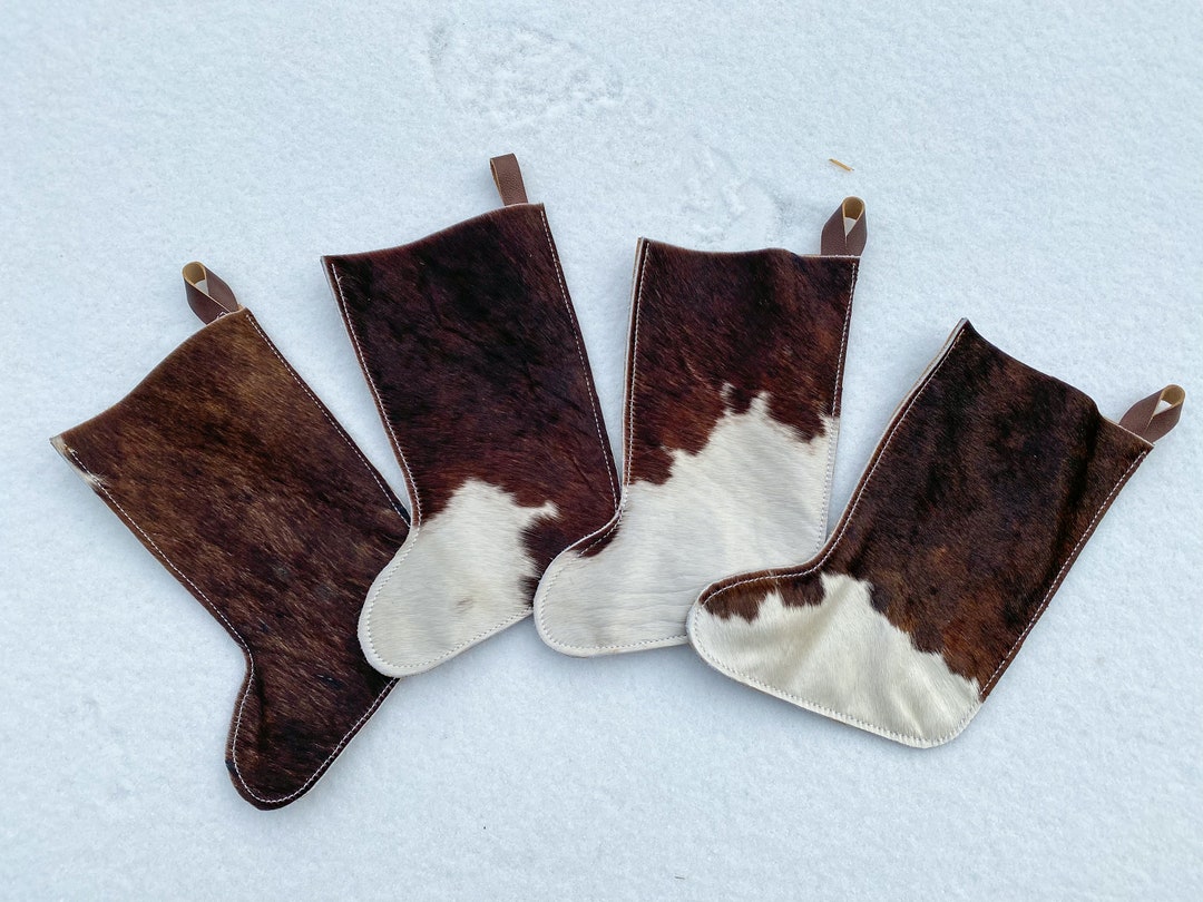 Genuine Cowhide Christmas Stockings Etsy