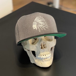 Caps4Riders Cap Indian Head Wildlife Snapback Flat Cap Embroidered
