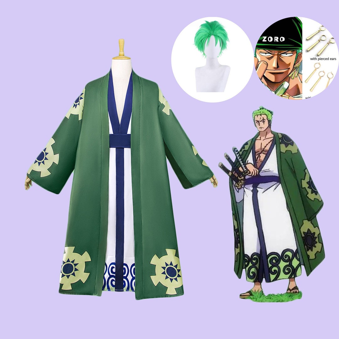 Roronoa Zoro Costumes Roronoa Zoro Cosplay Wig One Piece Etsy