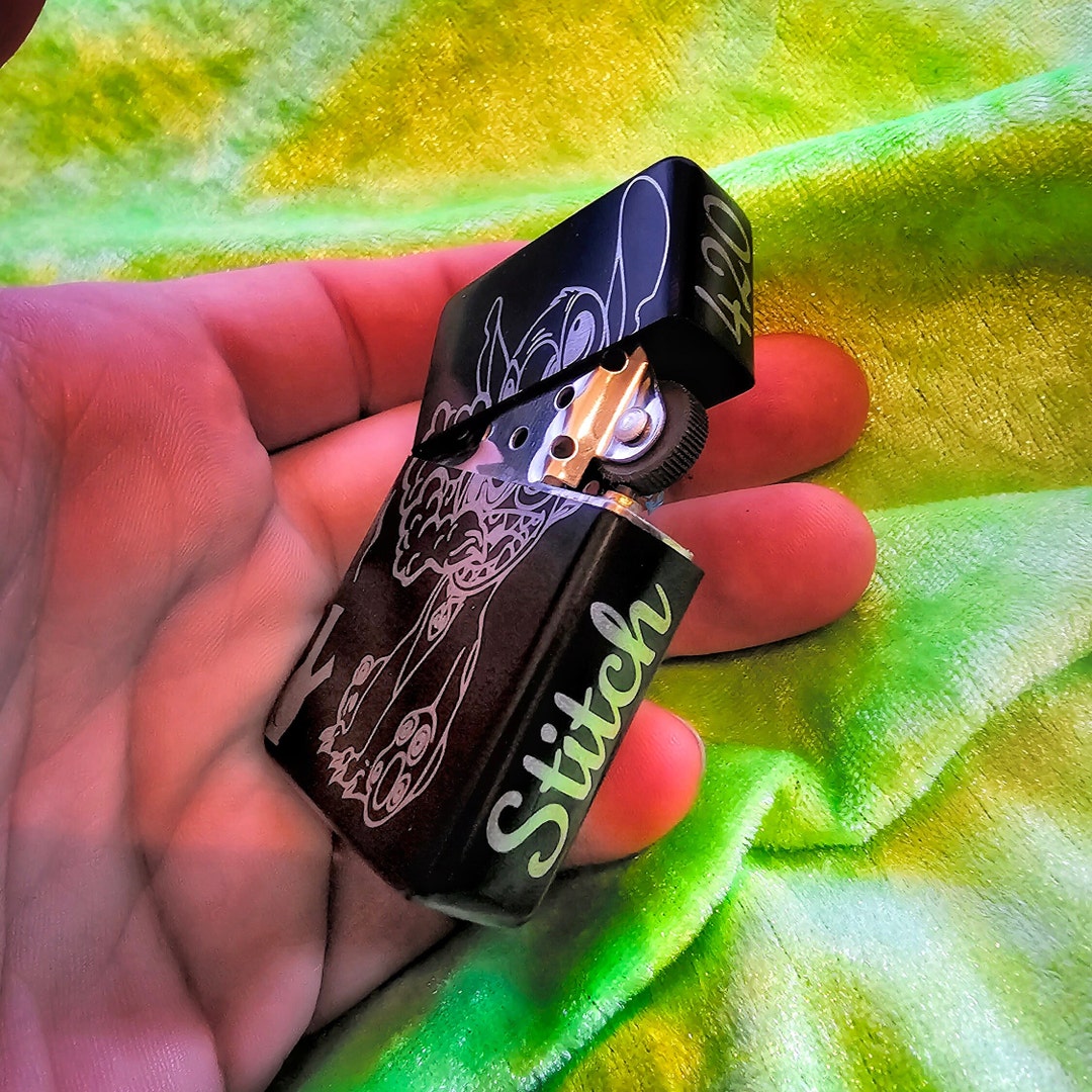 Lilo and Stitch Engraved Black Personalised Stoner Stitch 420 Etsy