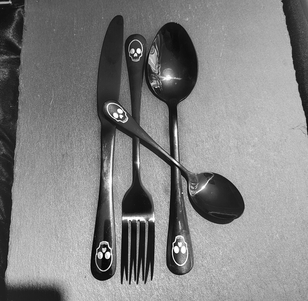 Skeleton Cutlery Set Etsy