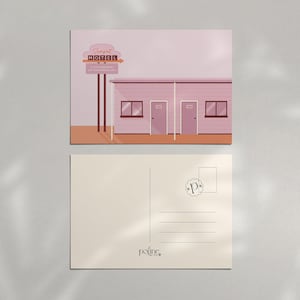 Illustration • Carte Postale A6 "Sunset Motel"