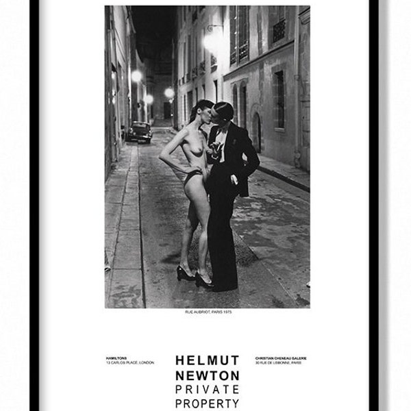 Helmut Newton Private Property Exhibition Rare Photographic Poster, 1975, 26" x 39"